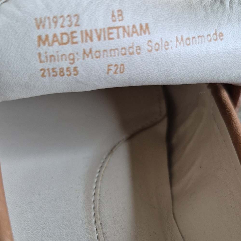 Cole Haan Tan Leather Loafers with Gold Buckle - Picture 6 of 7